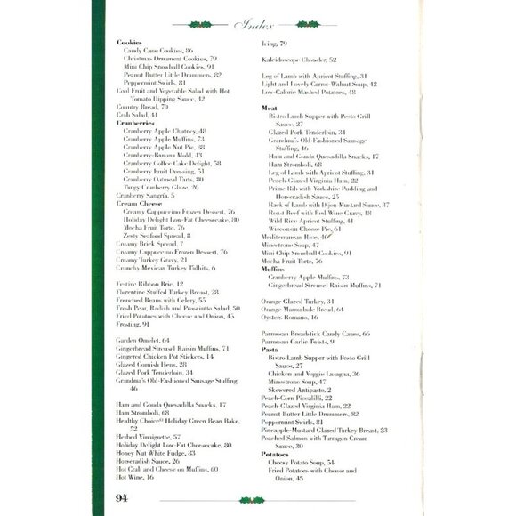 Treasury Of Christmas Recipes Paperback Cookbook Holiday Meals Cakes Desserts & - Picture 3 of 7